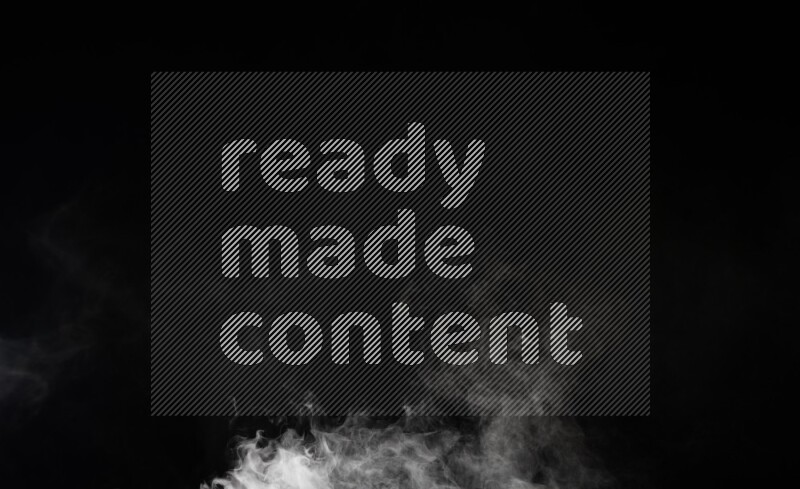 irregular white smoke on black background.