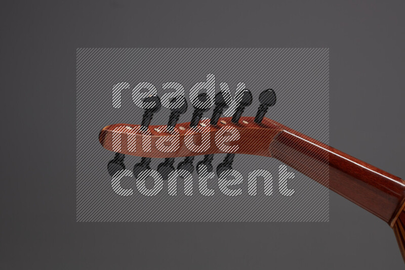 اجزاء من عود خشبي بني على خلفية رمادية