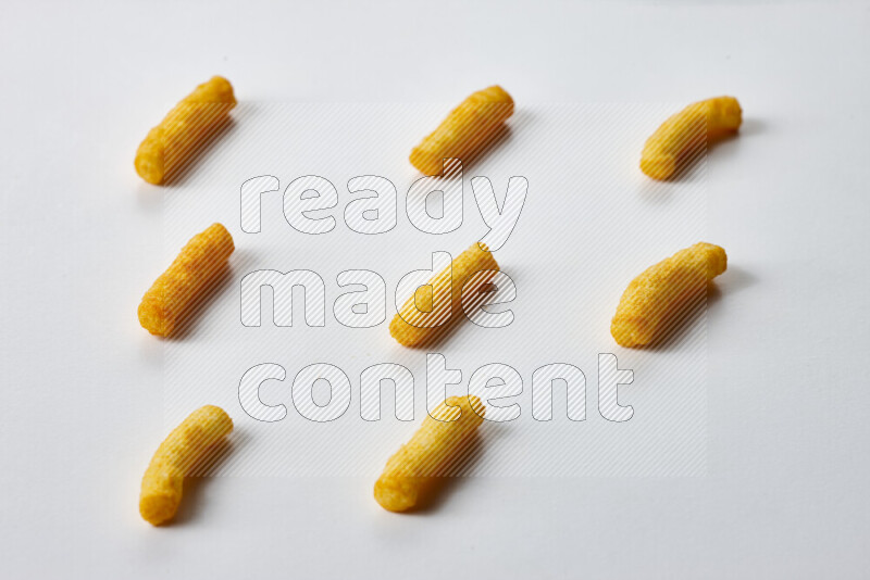 Puffs snacks on white background