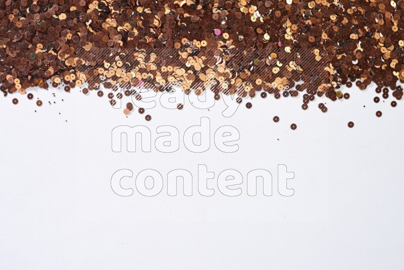 Multicolored flat sequins on grey background