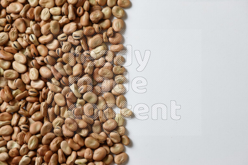 Fava beans on white background