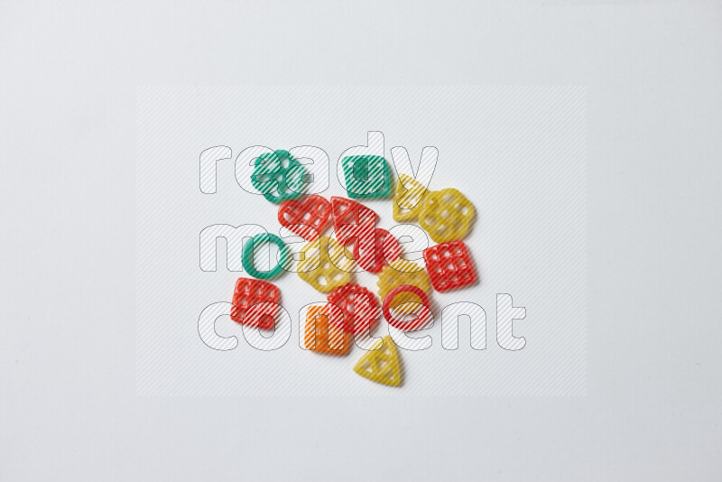 Snacks on white background