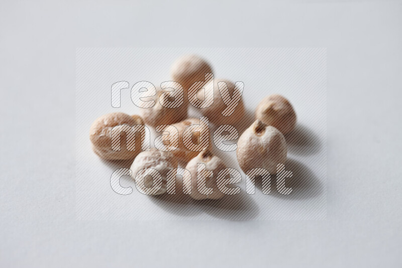 Chickpeas on white background