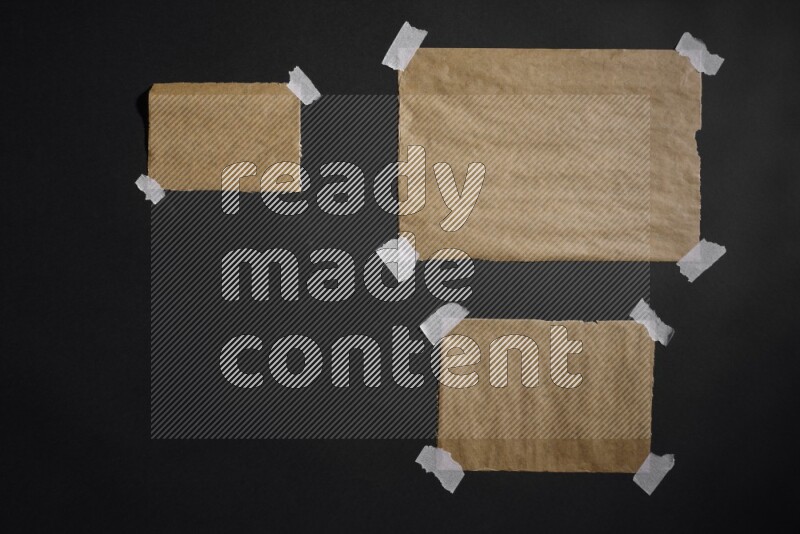 Craft paper on black background