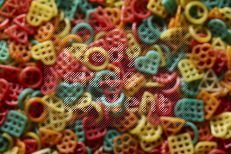 Out of focus snacks filling the frame