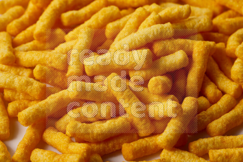 Puffs snacks on white background