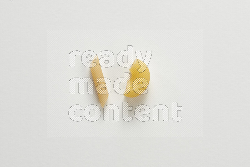 Different pasta types on white background