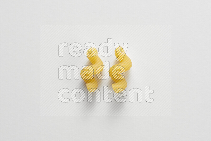Twist pasta on white background