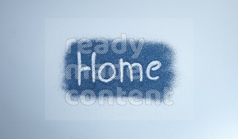 A word written with blue glitter on blue background