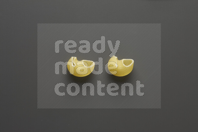 Pipe pasta on grey background