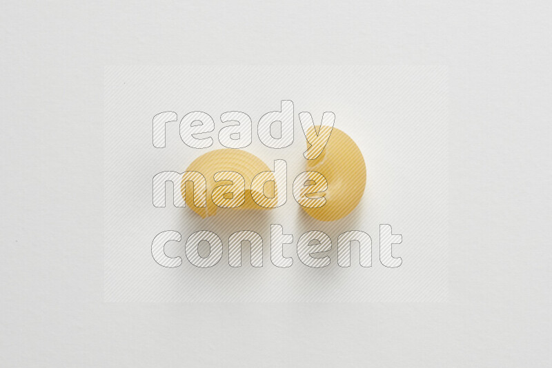 Pipe pasta on white background