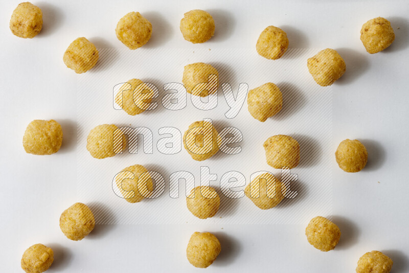Puffs snacks on white background