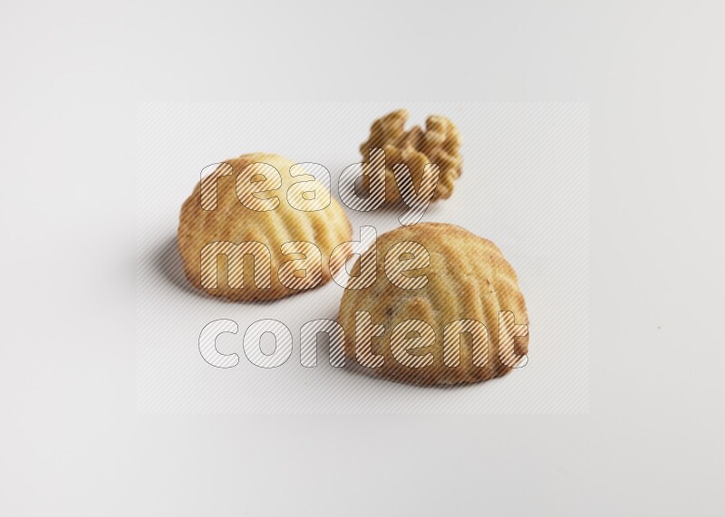 Two Pieces of Maamoul direct on white background