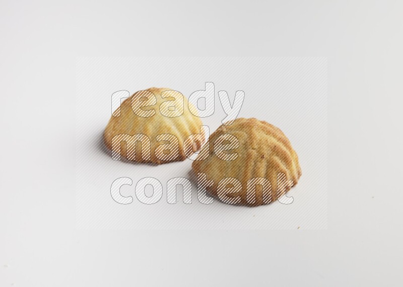 Two Pieces of Maamoul direct on white background