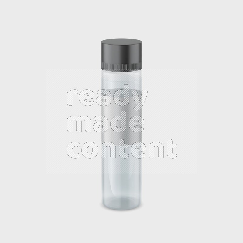 Plastic tube mockup with a black cap and a label isolated on white background 3d rendering