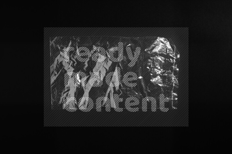 Transparent plastic textures on black background