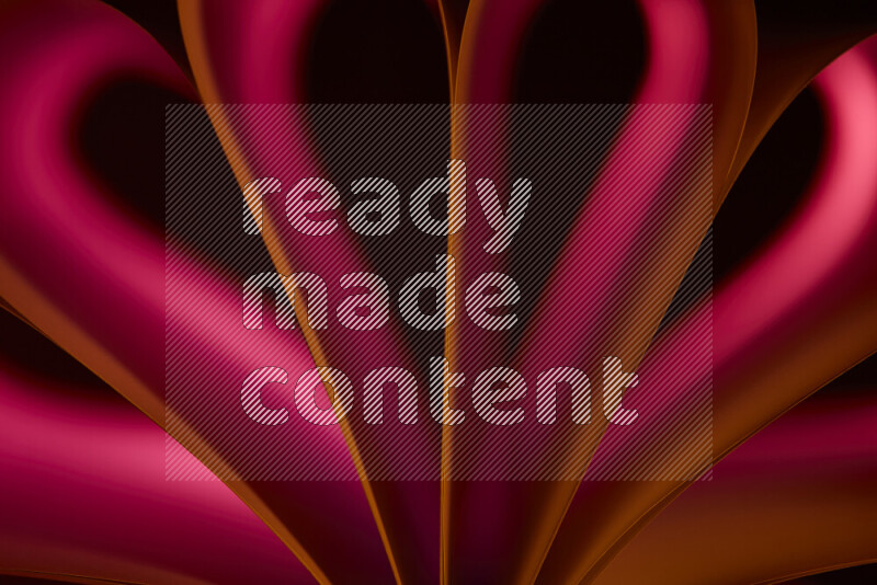 فن تجريدي يعرض منحنيات وتدرجات اللون الأحمر مكونه بضوء ملون