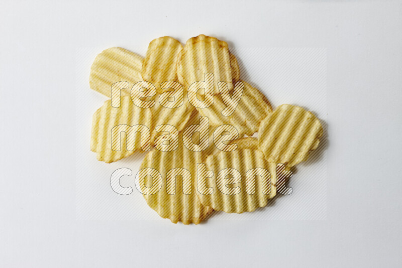 Chips snacks on white background