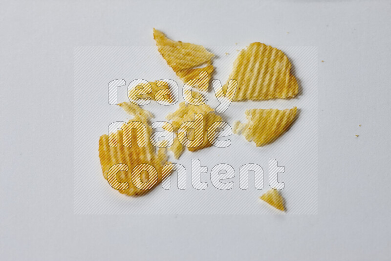 Chips snacks on white background