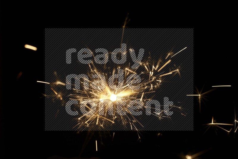 Sparkler candle isolated on black background