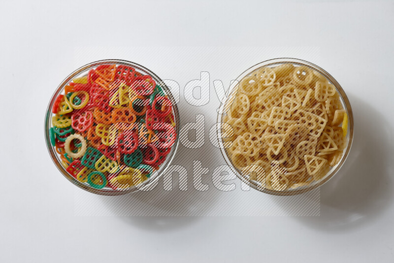 Snacks on white background