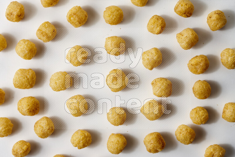 Puffs snacks on white background