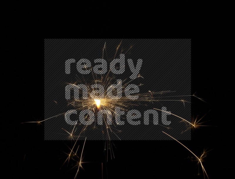 Sparkler candle isolated on black background