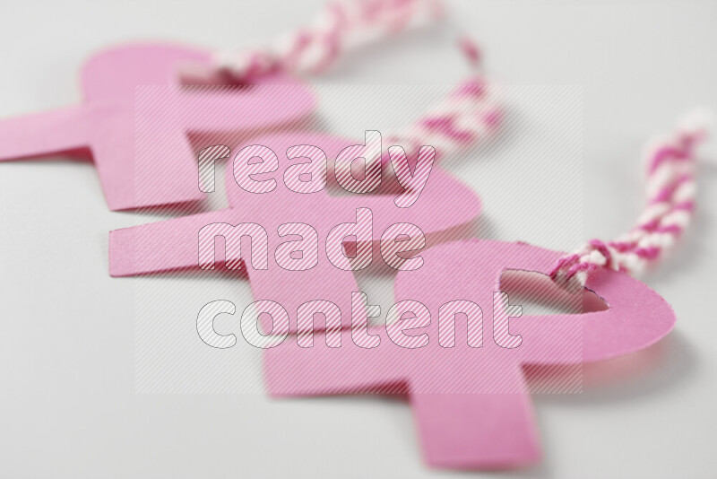 Cancer awareness signs on white background