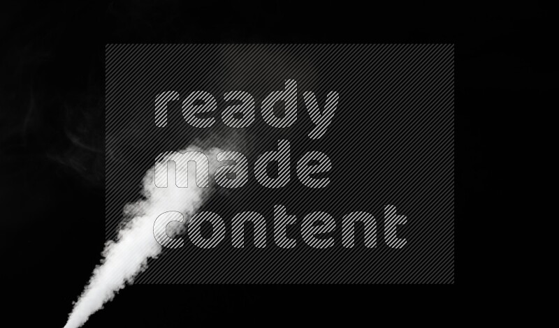 irregular white smoke on black background.