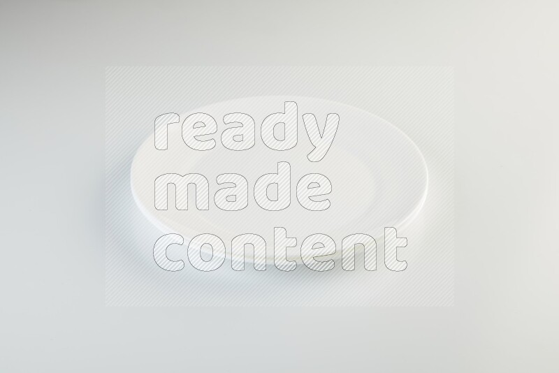 white and black plates on white background