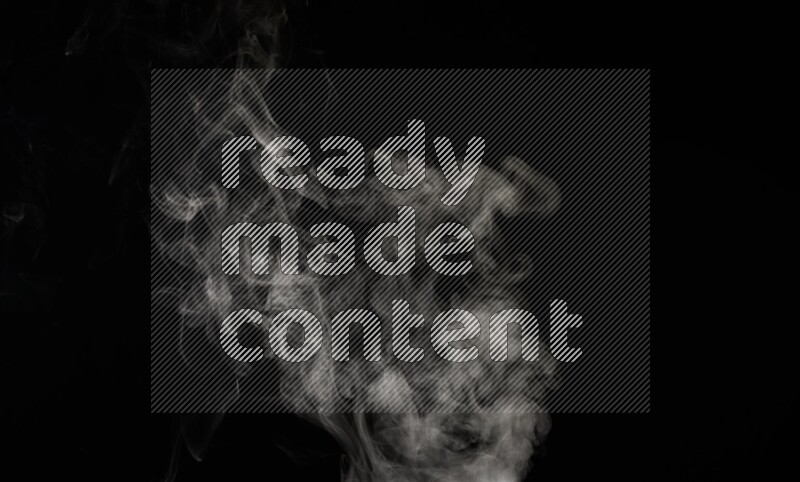 irregular white smoke on black background.