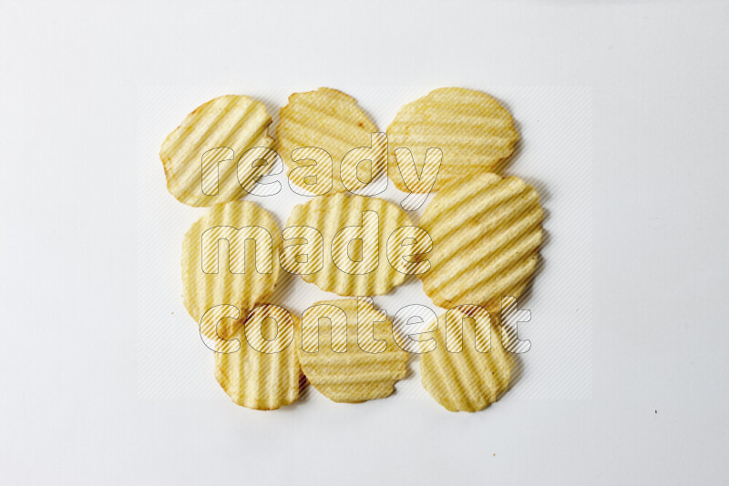 Chips snacks on white background