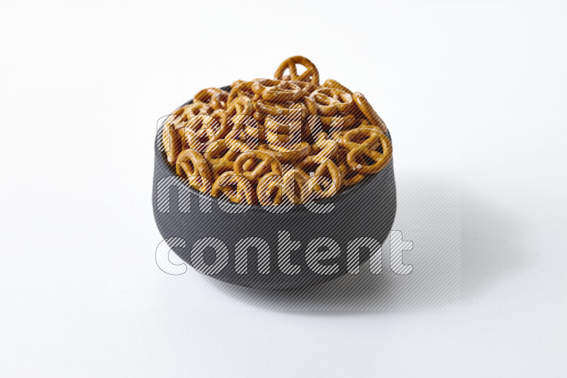 Pretzels snacks on white background