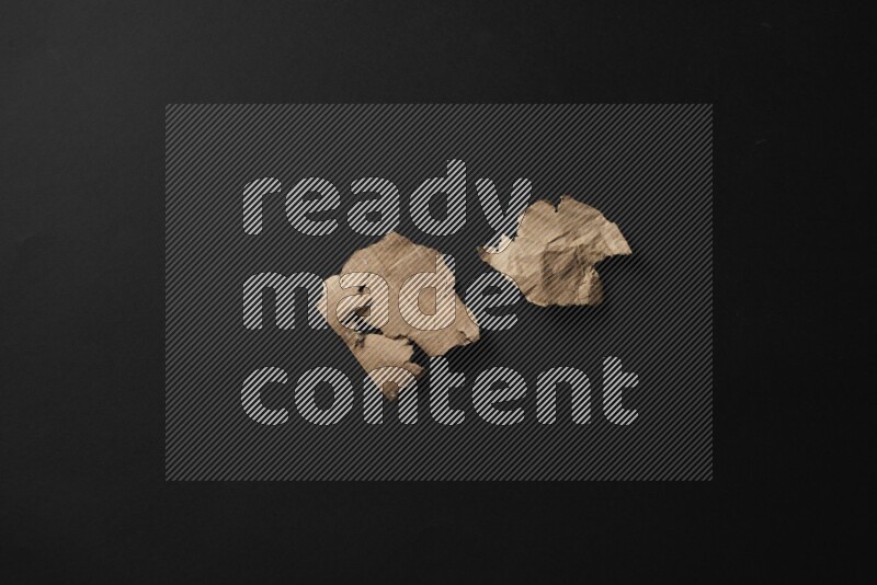 Cardboard on black background