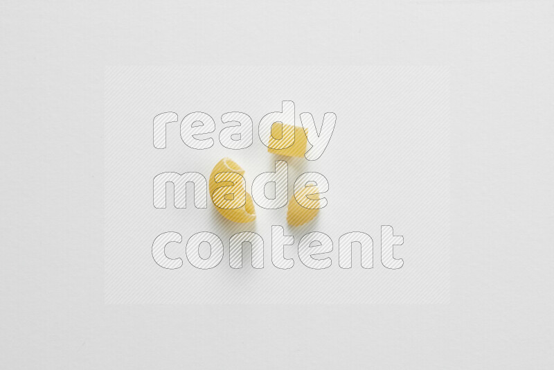 Different pasta types on white background