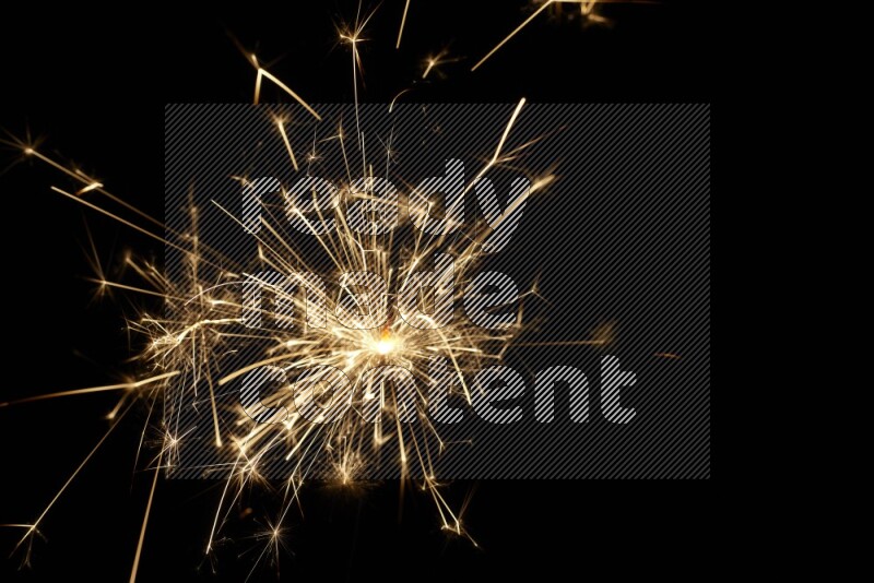 Sparkler candle isolated on black background