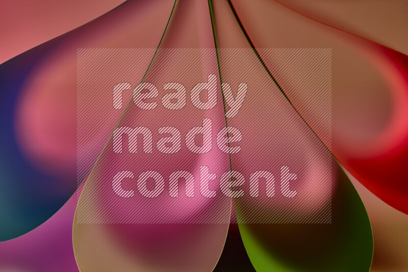 فن تجريدي يعرض منحنيات وتدرجات اللون مكونه بضوء ملون