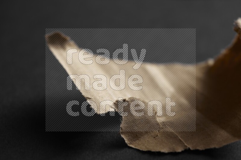 Cardboard on black background