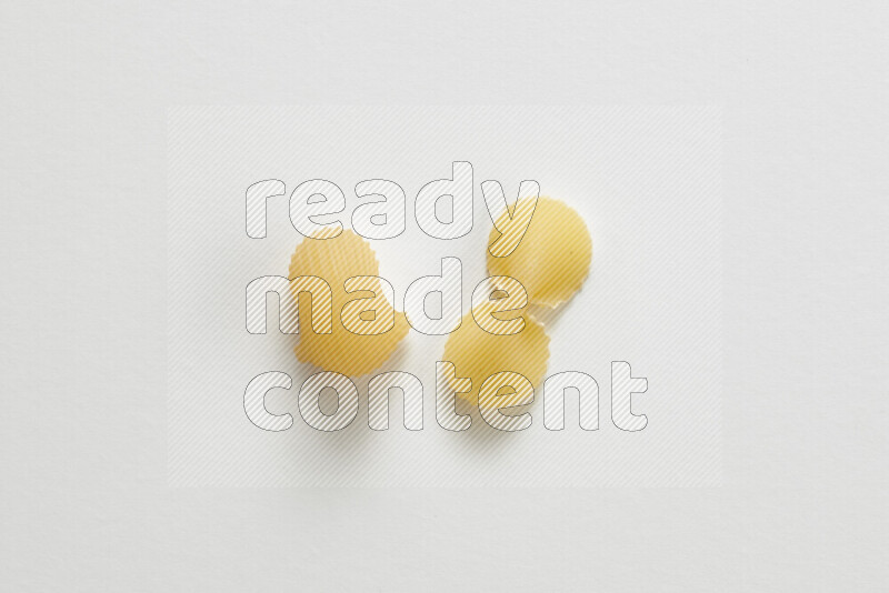 Different pasta types on white background