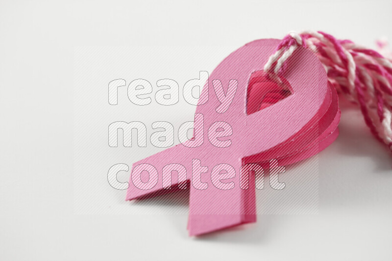 Cancer awareness signs on white background