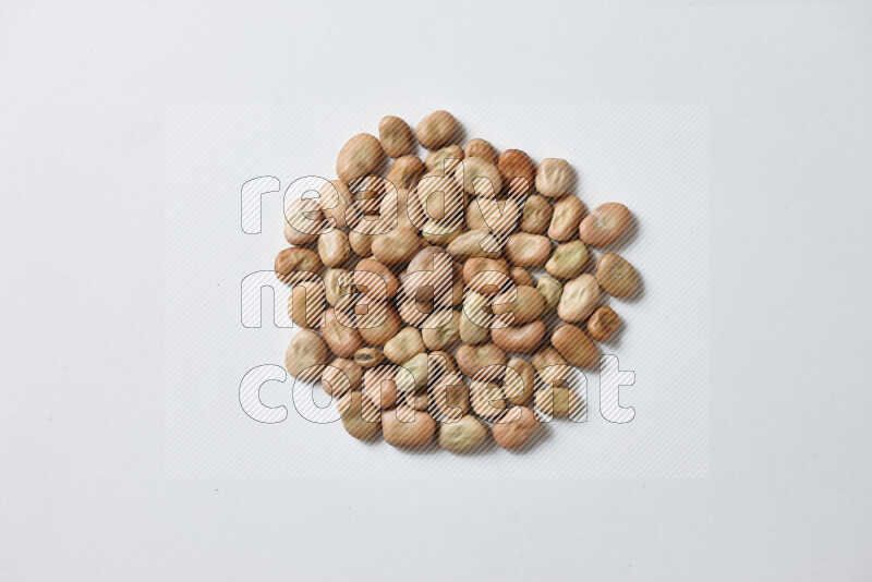 Fava beans on white background