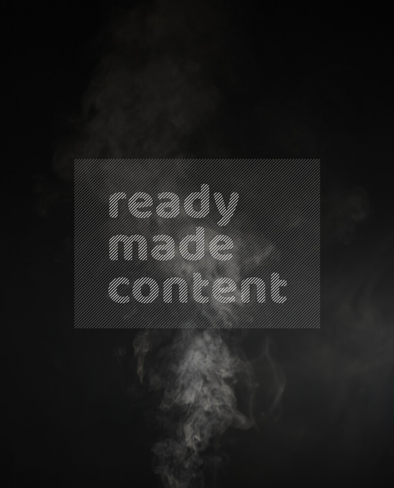 Heavy smoke isolated on black background