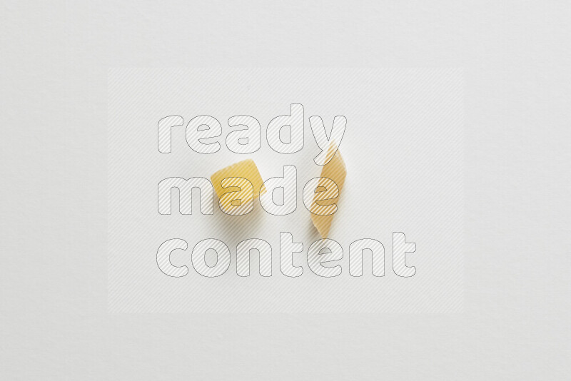 Different pasta types on white background