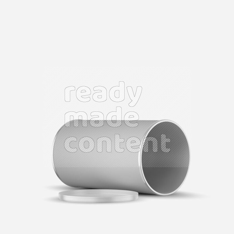 Paper tube mockup with matte label and plastic cap isolated on white background 3d rendering