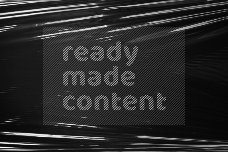 Plastic wrap texture on black background