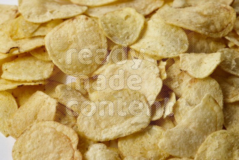 Chips snacks on white background