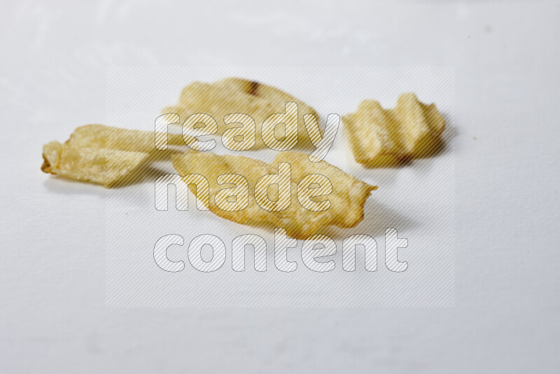 Chips snacks on white background