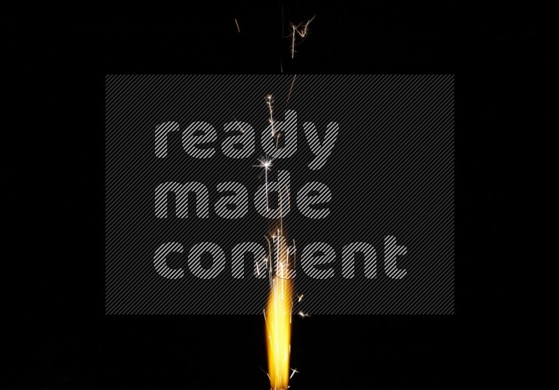 Sparkler candle isolated on black background