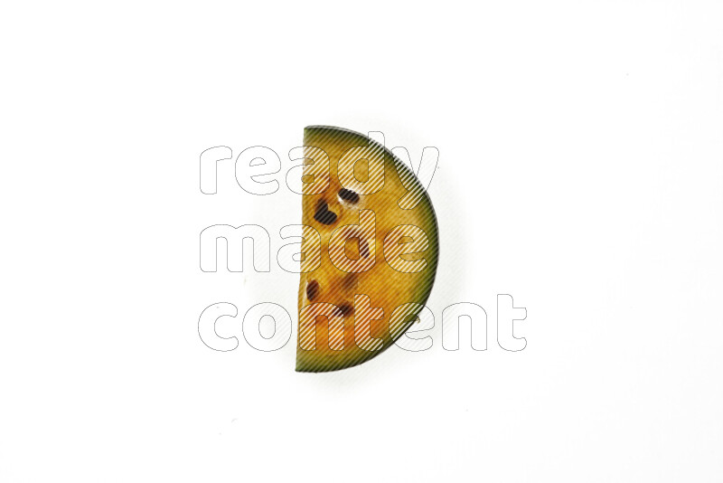 Watermelon slices on illuminated white background