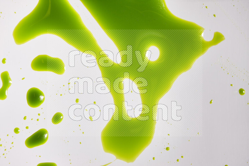 Close-ups of abstract green paint texture in different shapes